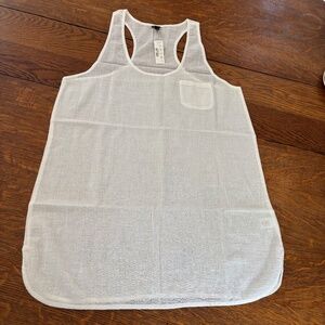 J CREW Off White Gauzy Sleeveless Top, Medium